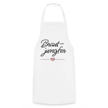 Brautjungfer Herz Hochzeit Team Braut - Kochschürze - Weiß - Vorne - AI Model Male 185 dark (185cm)
