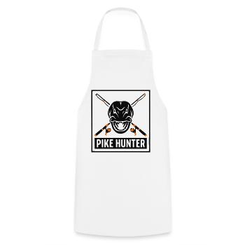 Pike Jaeger Coat of Arms Logo - Cooking Apron - white - Front - AI Model Male 185 dark (185cm)