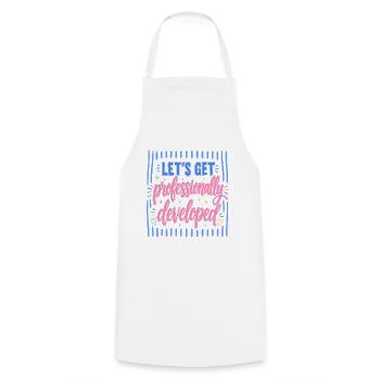 Let's professionally developed - Cooking Apron - white - Front - AI Model Male 185 dark (185cm)