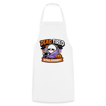 Dead Tired Still Spooky - Cooking Apron - white - Front - AI Model Male 185 dark (185cm)