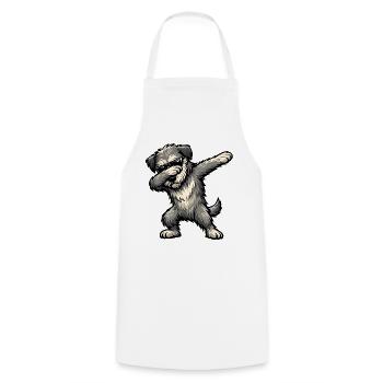 Dabbing Irish Wolfhound - Cooking Apron - white - Front - AI Model Male 185 dark (185cm)