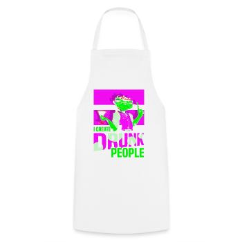 waiter bartender bartender bartender barchef - Cooking Apron - white - Front - AI Model Male 185 dark (185cm)
