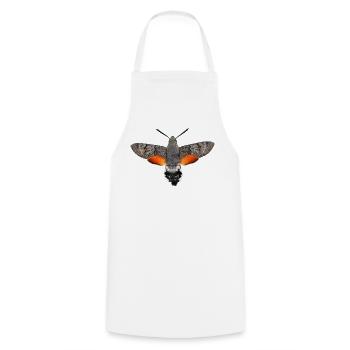 Hummingbird Hawk Moth Macroglossum stellatarum - Cooking Apron - white - Front - AI Model Male 185 dark (185cm)