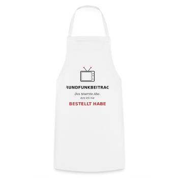 Rundfrunkbeitrag das teuerste Abo - Kochschürze - Weiß - Vorne - AI Model Male 185 dark (185cm)