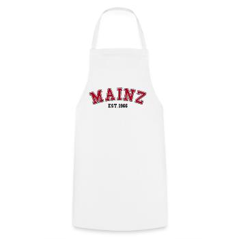 Mayence Fondée en 1966 - Tablier de cuisine - blanc - Devant - AI Model Male 185 dark (185cm)