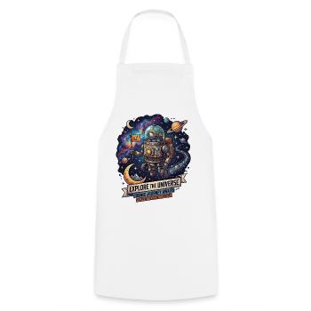 Cosmos Adventure Robot Explorer - Cooking Apron - white - Front - AI Model Male 185 dark (185cm)