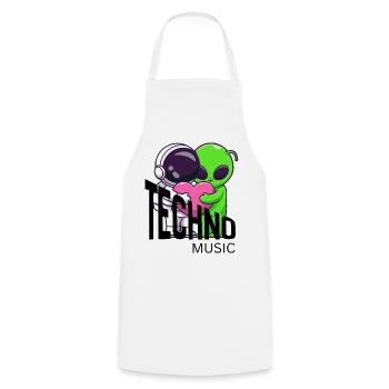 Câlin du cœur des Amis Cosmiques - Tablier de cuisine - blanc - Devant - AI Model Male 185 dark (185cm)