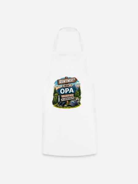Vollzeit-Opa im Unruhestand - Kochschürze - Weiß