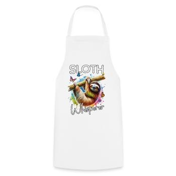 Sloth Whisperer - Cooking Apron - white - Front - AI Model Male 185 dark (185cm)