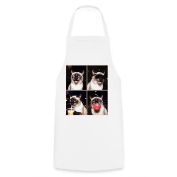 Chats Colorpoint Chat à poil court - Tablier de cuisine - blanc - Devant - AI Model Male 185 dark (185cm)