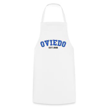 Oviedo Est. 2006 - Cooking Apron - white - Front - AI Model Male 185 dark (185cm)