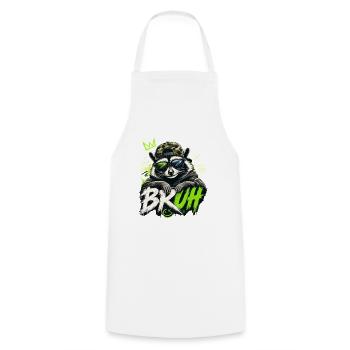 Bruh Raccoon Stylo Stylo Streetwear Stylé - Tablier de cuisine - blanc - Devant - AI Model Male 185 dark (185cm)