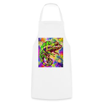 chameleon - Cooking Apron - white - Front - AI Model Male 185 dark (185cm)