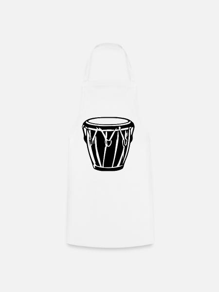 Bongo Trommel Geschenk Musiker - Kochschürze - Weiß