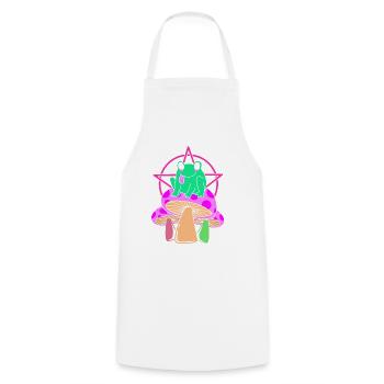 Pastel Gothic - Cooking Apron - white - Front - AI Model Male 185 dark (185cm)