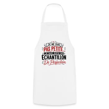 Femme humour, perfection, cadeau fête des mères - Tablier de cuisine - blanc - Devant - AI Model Male 185 dark (185cm)