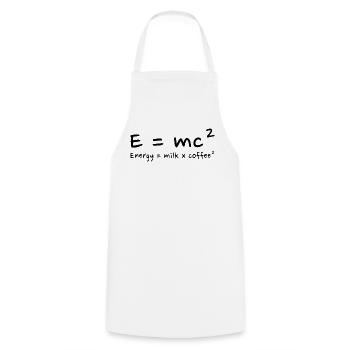 Coffee Lover Scientific Humor - Cooking Apron - white - Front - AI Model Male 185 dark (185cm)