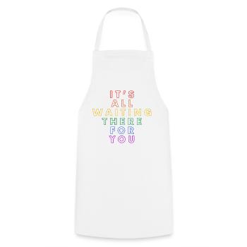It's All Waiting There For You – Carla's Song Quote - Cooking Apron - white - Front - AI Model Male 185 dark (185cm)