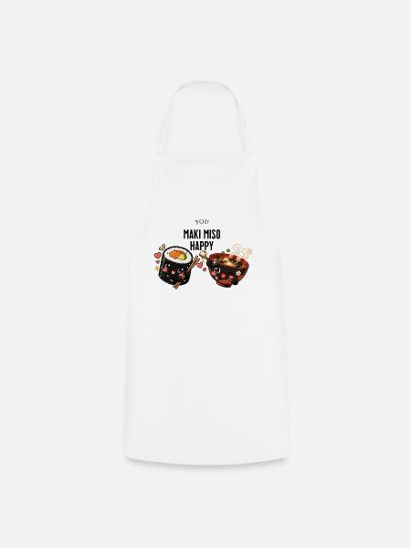 you maki miso happy - Kochschürze - Weiß