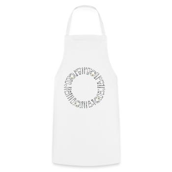 Art circle with brush and palette - Cooking Apron - white - Front - AI Model Male 185 dark (185cm)