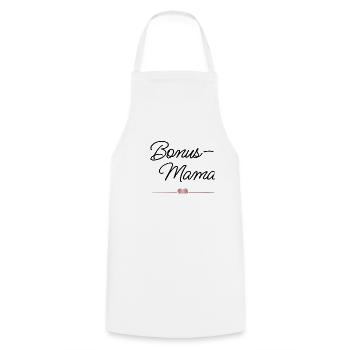 Beste Bonus-Mama mit Herz – Geschenk - Kochschürze - Weiß - Vorne - AI Model Male 185 dark (185cm)