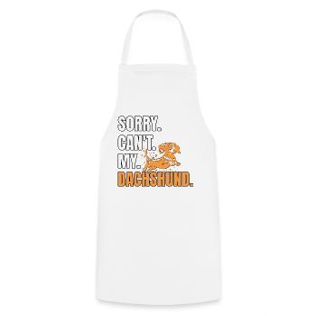 Dackel Dachshund - Cooking Apron - white - Front - AI Model Male 185 dark (185cm)