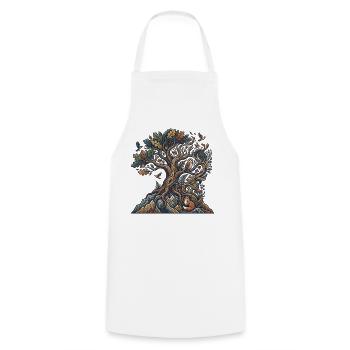 Arbre forestier des créatures nocturnes - Tablier de cuisine - blanc - Devant - AI Model Male 185 dark (185cm)