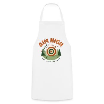 Aim High Archery Club - Cooking Apron - white - Front - AI Model Male 185 dark (185cm)