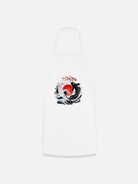 KOI FISH YIN YANG - Kochschürze - Weiß