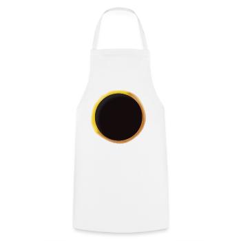 Solar Eclipse 2026 - Cooking Apron - white - Front - AI Model Male 185 dark (185cm)