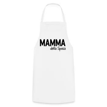 Mamma della Sposa, Italia - Kochschürze - Weiß - Vorne - AI Model Male 185 dark (185cm)