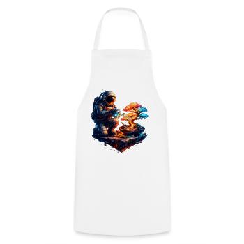 Cosmic Gardener Bonsai - Cooking Apron - white - Front - AI Model Male 185 dark (185cm)