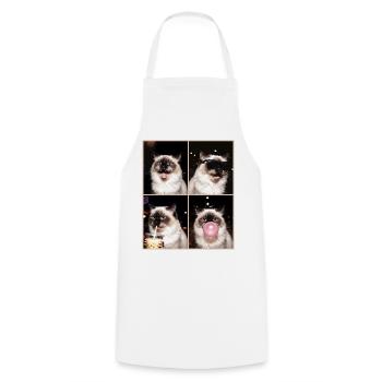 Cats, Himalayan Cat - Cooking Apron - white - Front - AI Model Male 185 dark (185cm)