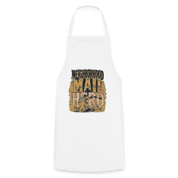 Courrier de quartier, héros du facteur Route Fierté Humour - Tablier de cuisine - blanc - Devant - AI Model Male 185 dark (185cm)