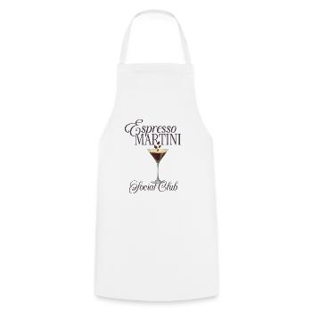 Espresso Martini Social Club - Kochschürze - Weiß - Vorne - AI Model Male 185 dark (185cm)