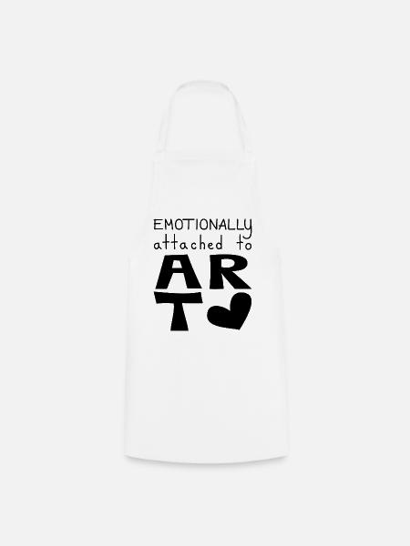 Emotional an Kunst gebunden, schwarz - Kochschürze - Weiß