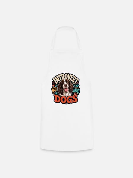 Englischer Springer-Spaniel - Kochschürze - Weiß