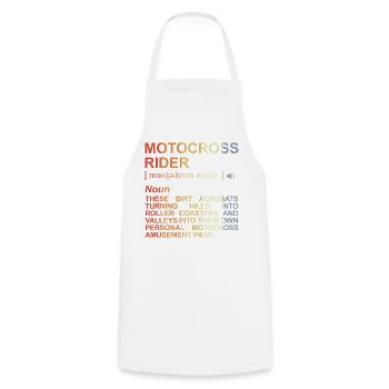 Motocross Fahrer Bedeutung - Kochschürze - Weiß - Vorne - AI Model Male 185 dark (185cm)