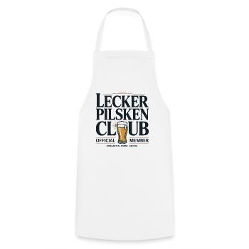 Bier Lecker Pilsken Club Ruhrpott Pils Bierchen - Kochschürze - Weiß - Vorne - AI Model Male 185 dark (185cm)
