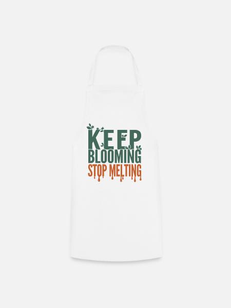 Keep Blooming Stop Melting - Kochschürze - Weiß