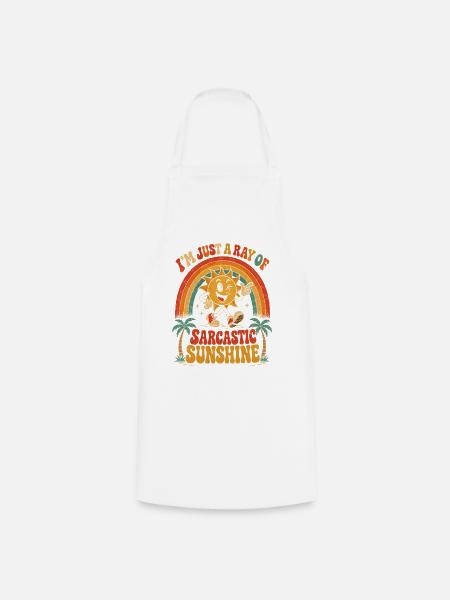 Sarkastischer Sonnenschein Retro - Kochschürze - Weiß