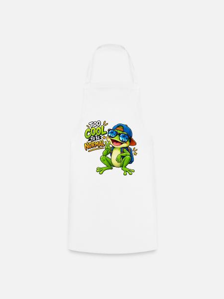 Too Cool To Be Normal lustiges Froschkinder-T-Shirt - Kochschürze - Weiß