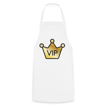 VIP Gold Crown - Kochschürze - Weiß - Vorne - AI Model Male 185 dark (185cm)