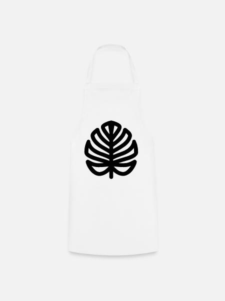 Monstera-Blatt - Kochschürze - Weiß