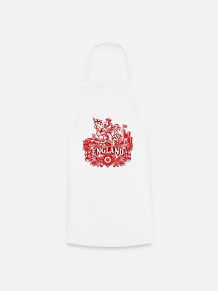 Heraldischer Löwe Englands - Kochschürze - Weiß