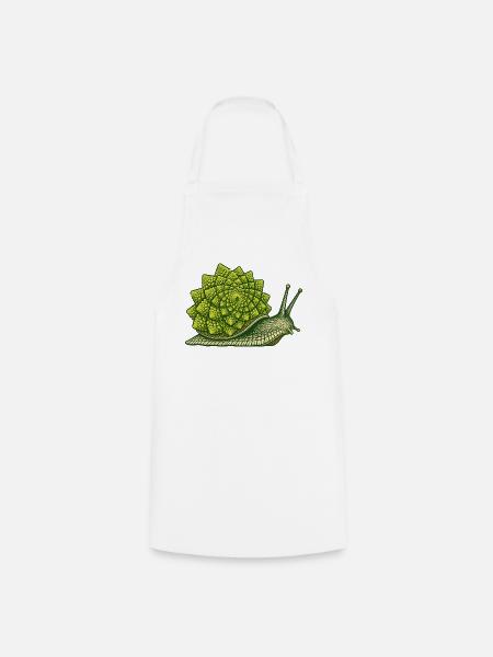 Romanesco-Schnecke - Kochschürze - Weiß