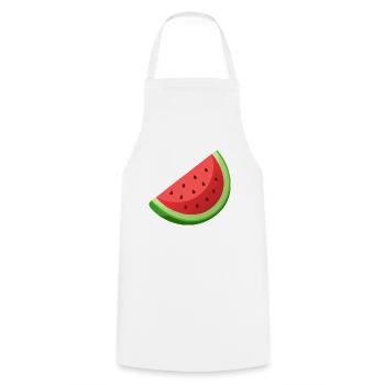 Wassermelonenscheibe - Kochschürze - Weiß - Vorne - AI Model Male 185 dark (185cm)