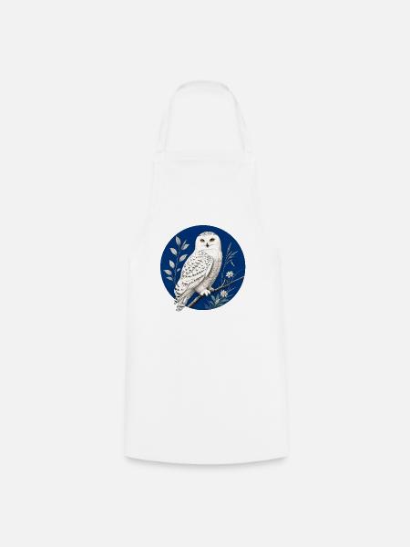 Schneeeule Bubo-Skandiacus - Kochschürze - Weiß