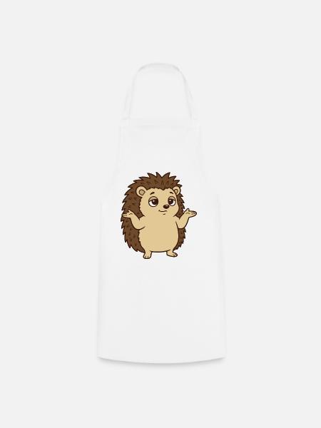 Igel Schulterzucken - Kochschürze - Weiß
