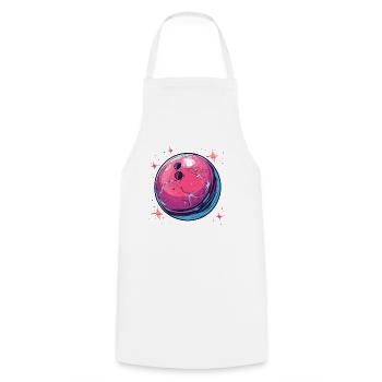 Cartoon Bowlingkugel - Kochschürze - Weiß - Vorne - AI Model Male 185 dark (185cm)